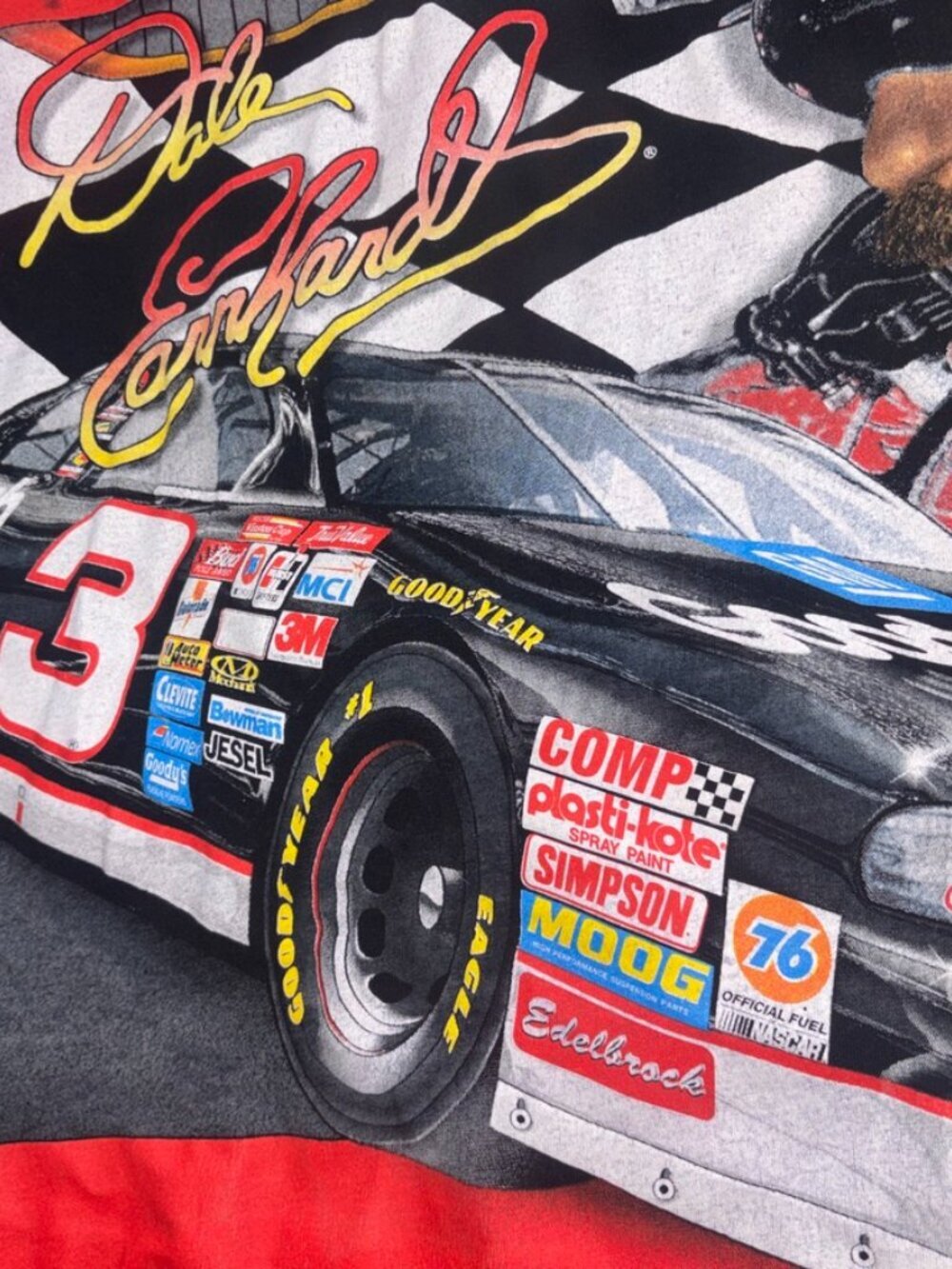 VINTAGE Dale Earnhardt Senior #3 All Over Print Intimidator Nascar Shirt L - Picture 6 of 11